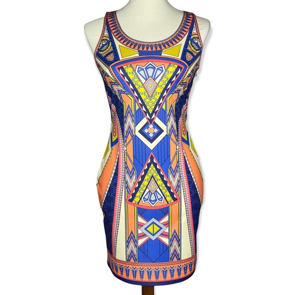 Forever 21 Women's Sz S Peachpuff Body-con Scoop Neck Sleeveless Fitted Dress - Picture 1 of 6